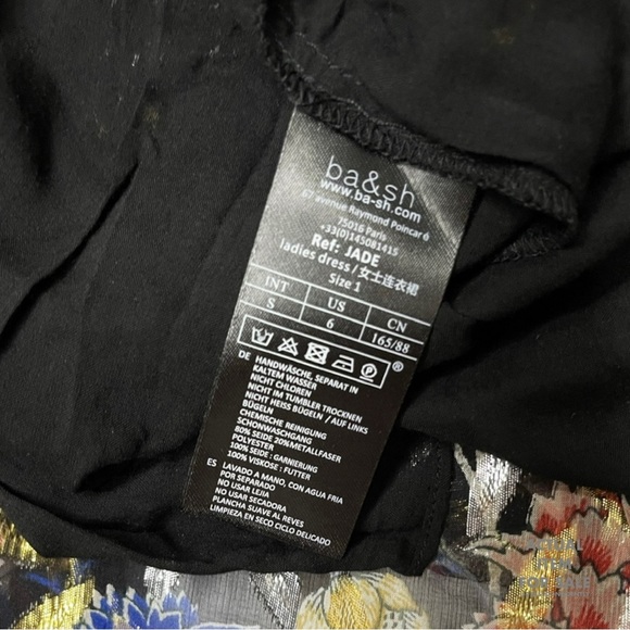 BA&SH Jade Floral Metallic Mini Dress - Picture 7 of 7